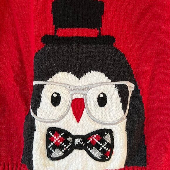 Koala Baby Red Penguin Sweater Size 6-9M - Picture 3 of 4